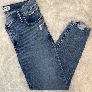 Abercrombie & Fitch  Blue Super Skinny Ankle High Rise Jeans